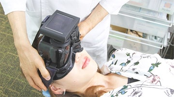 赤外線ＣＣＤカメラのよる眼振検査（めまいの検査機器）